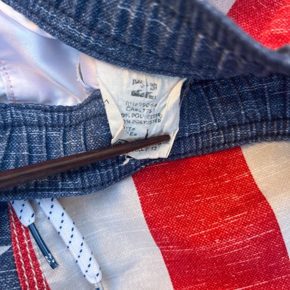 Men's Billabong Shorts Multicolor USA Flag 32 Board Layback Pocket Surf Beach 1A - Picture 5 of 14